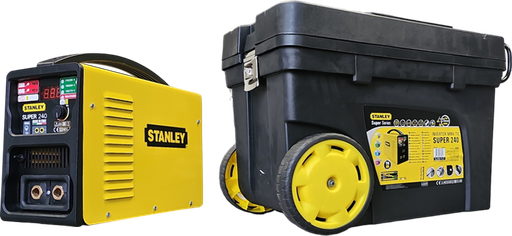 [STA-SUPER240] SOLDADORA INVERSOR 180A, 220V CON MALETIN PLASTICO STANLEY INCLUIDO